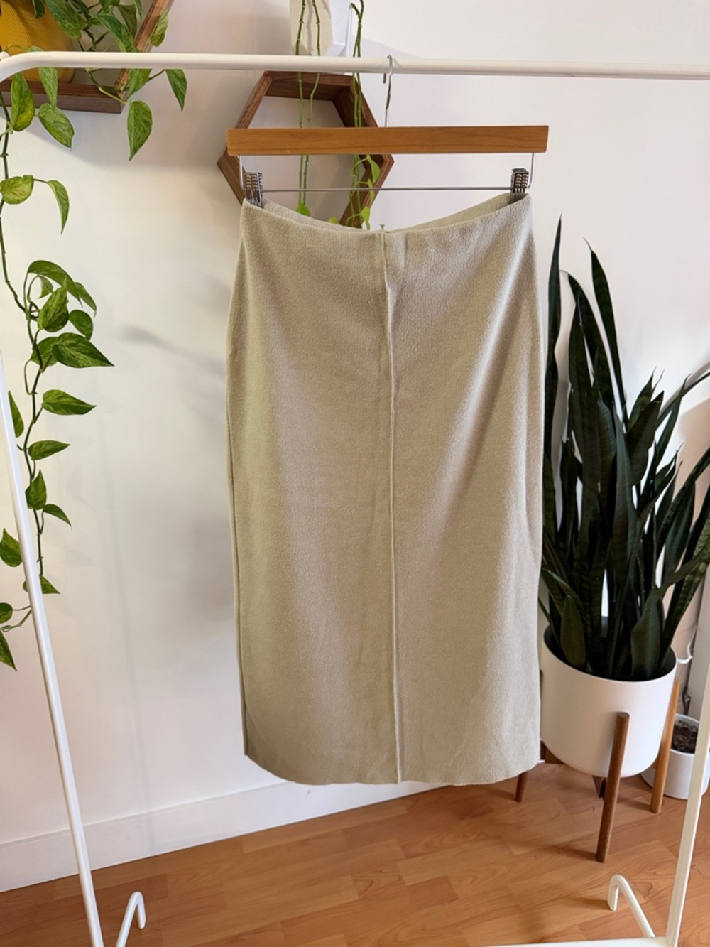 Zara Pencil Midi Skirt with Center Seam